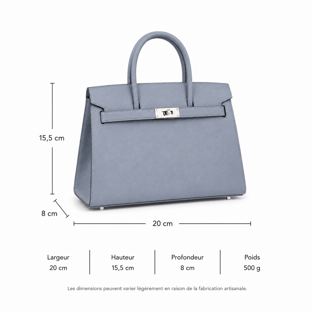 Elara Sac à poignée supérieure – Bleue