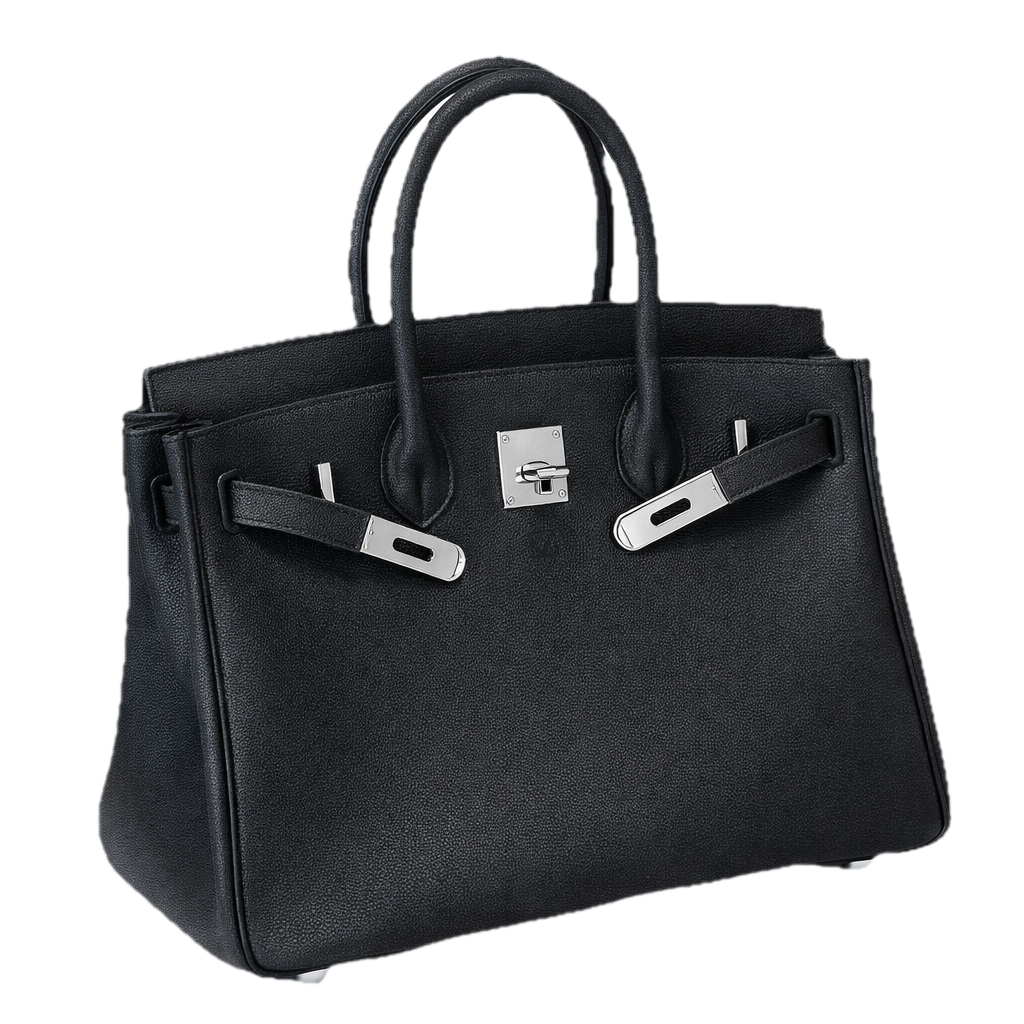 Elara Sac à poignée supérieure – Noir grainé