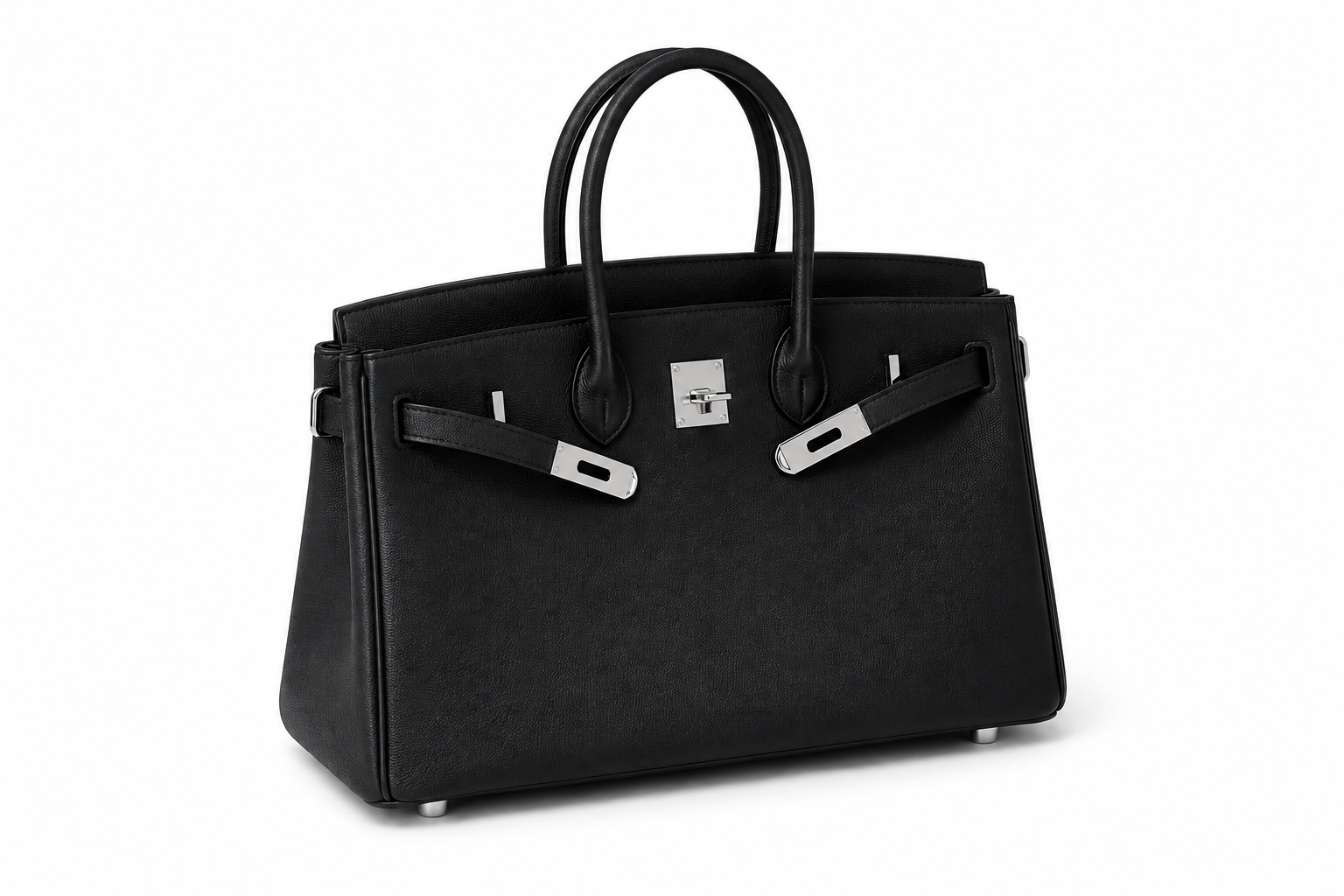 Elara Sac à poignée supérieure – Noir grainé