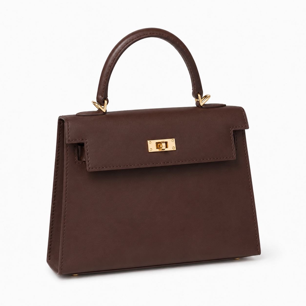 Maison Azraa Mini sac en cuir grainé – Ebony