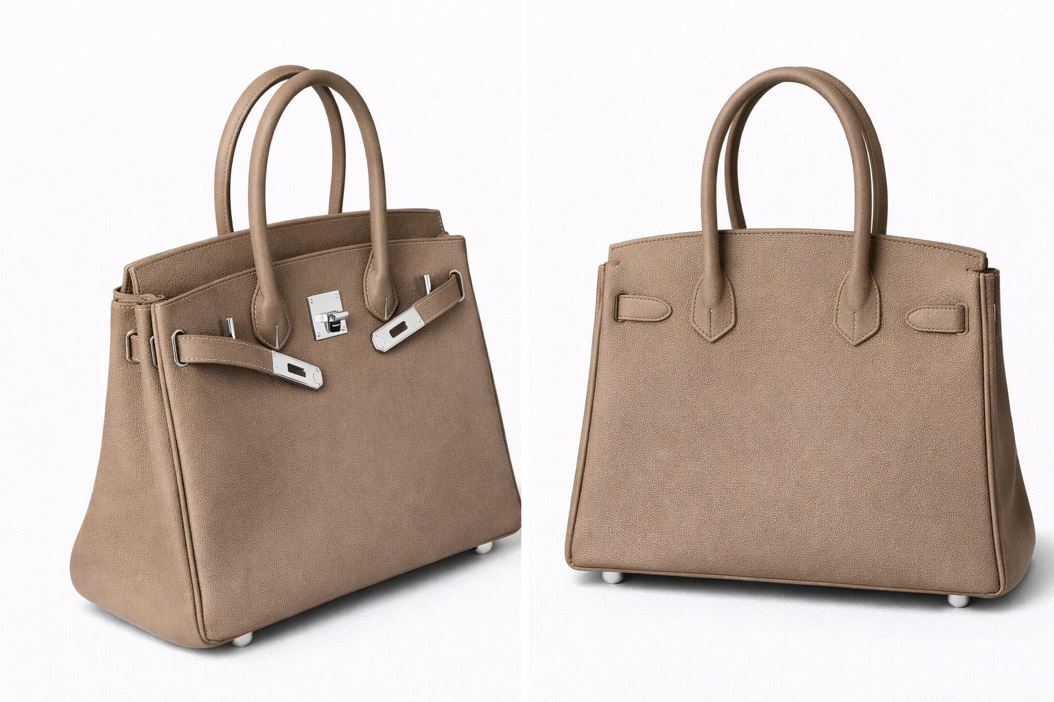 Elara Sac à poignée supérieure – Taupe signature