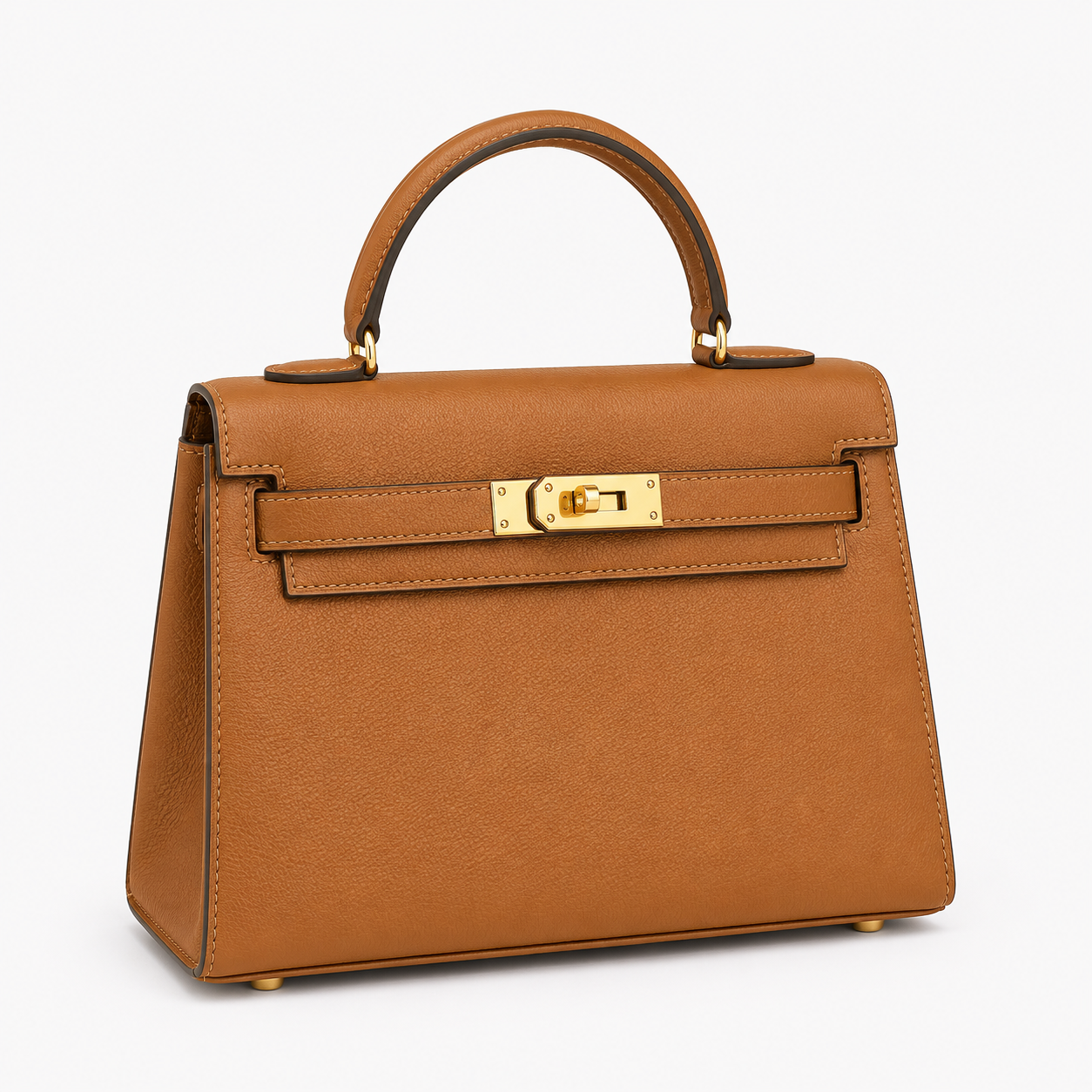 Maison Azraa Mini sac en cuir grainé – Orange