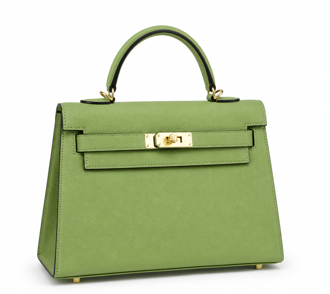 Maison Azraa Mini sac en cuir grainé – Vert